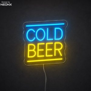 Cold beer neon sign