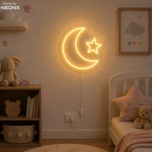 Moon neon sign
