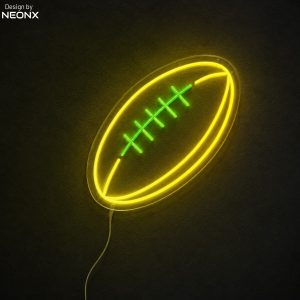 Rugby ball neon sign