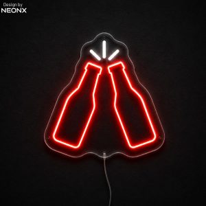 Two bottles neon sign